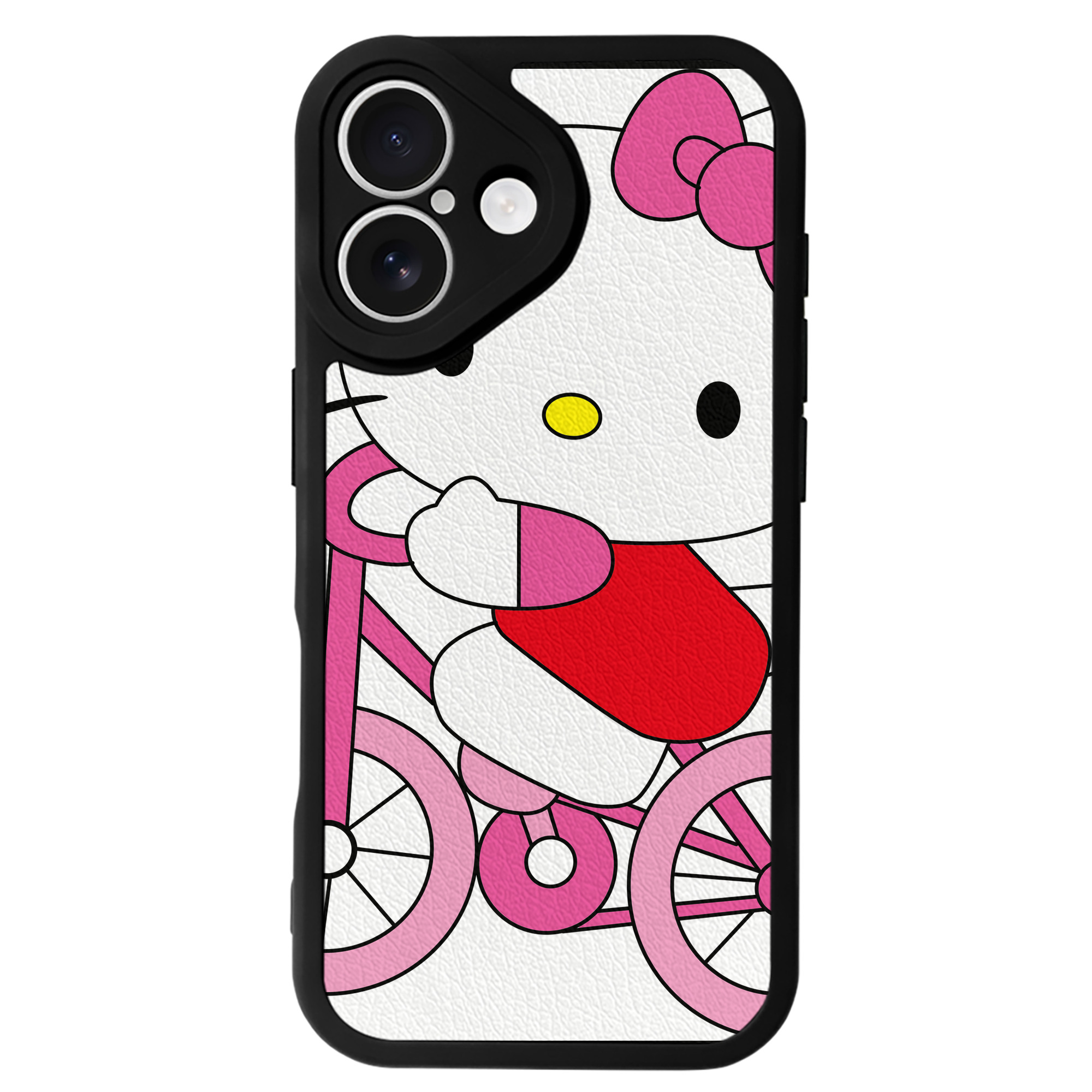 （画像用） Hello Kitty ハローキティ 【iPhone 16シリーズ対応】シリコンスマホケース（レザー調） 材質：シリコン